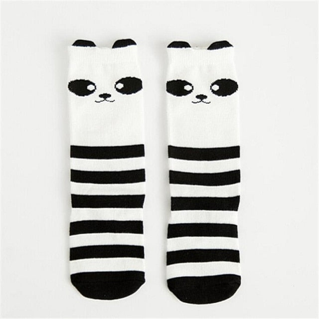 1 Pair Unisex Lovely Cute Cartoon Fox Kids baby Socks Knee Girl Boy Baby Toddler Socks animal infant Soft Cotton Socks Leg Warm