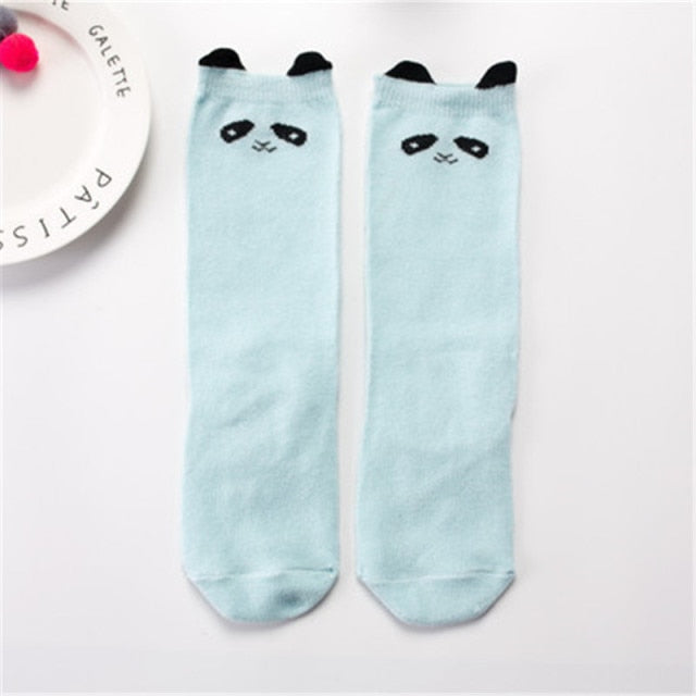 1 Pair Unisex Lovely Cute Cartoon Fox Kids baby Socks Knee Girl Boy Baby Toddler Socks animal infant Soft Cotton Socks Leg Warm