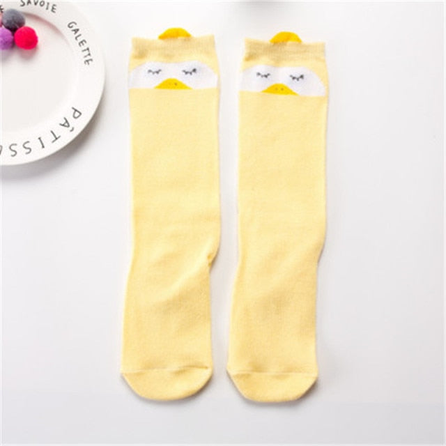 1 Pair Unisex Lovely Cute Cartoon Fox Kids baby Socks Knee Girl Boy Baby Toddler Socks animal infant Soft Cotton Socks Leg Warm