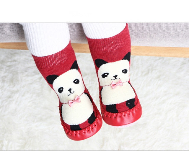 Toddler Indoor Sock Shoes Newborn Baby Socks Winter Thick Terry Cotton Baby Girl Sock with Rubber Soles Infant Animal Funny Sock