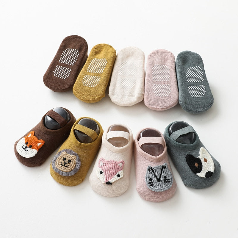 Newborn Cartoon Animal Baby Socks Autumn Winter Soft Cotton Baby Girls Socks  Infant Baby Boy Socks Anti Slip Floor Sock Spring