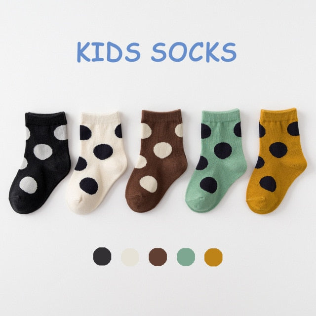 5 Pairs Cotton Kids Socks Warm Winter Socks For Baby Girls Cute Cartoon Newborn Toddler Socks Casual Sport Boys Socks 0-12 Yrs