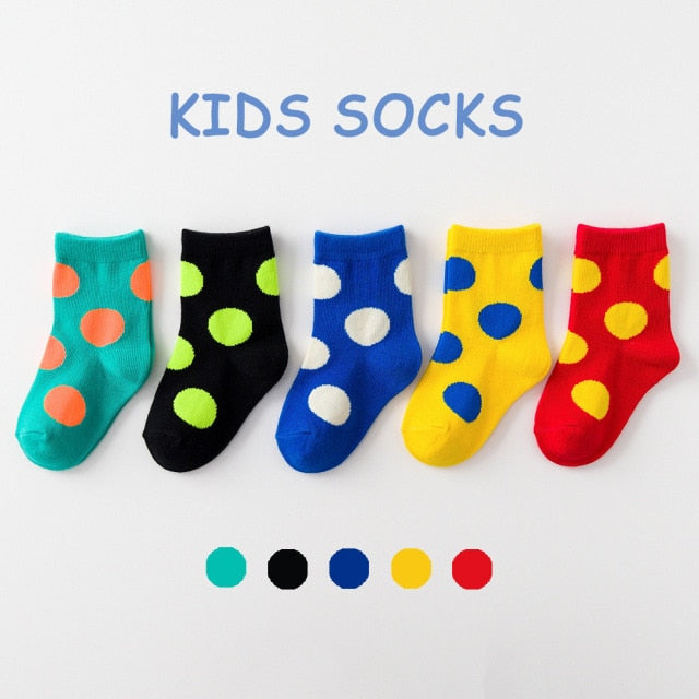 5 Pairs Cotton Kids Socks Warm Winter Socks For Baby Girls Cute Cartoon Newborn Toddler Socks Casual Sport Boys Socks 0-12 Yrs