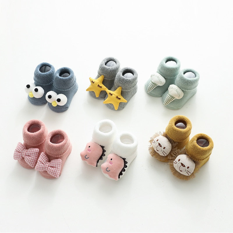 3D Cartoon Newborn Baby Socks Animal Infant Sock for 0-36 Months Girls and Boys