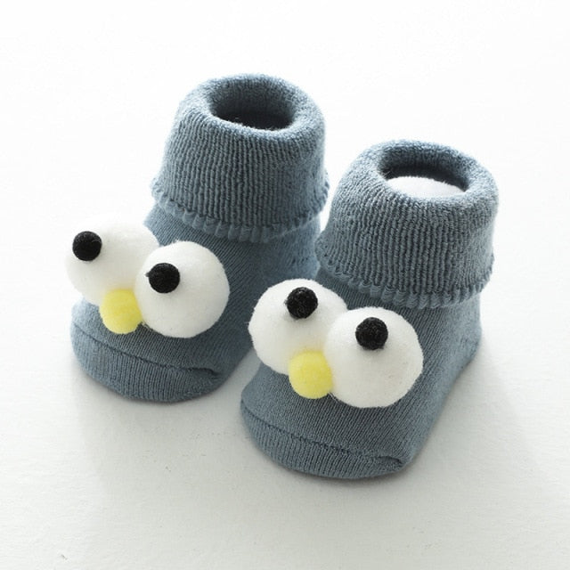 Autumn Winter Baby Girls Socks Newborn Cartoon Animal Baby Socks Infant Baby Boy Socks Anti Slip Soft Cotton Floor Sock Shoes