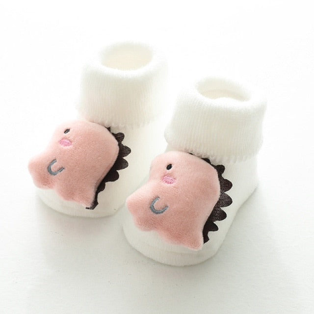 Autumn Winter Baby Girls Socks Newborn Cartoon Animal Baby Socks Infant Baby Boy Socks Anti Slip Soft Cotton Floor Sock Shoes