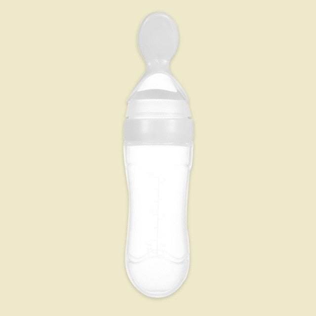 90ML Safe Newborn Baby Feeding Bottle Toddler Silicone Squeeze Feeding Spoon Milk Bottle Training Feeder Food Supplement Tools