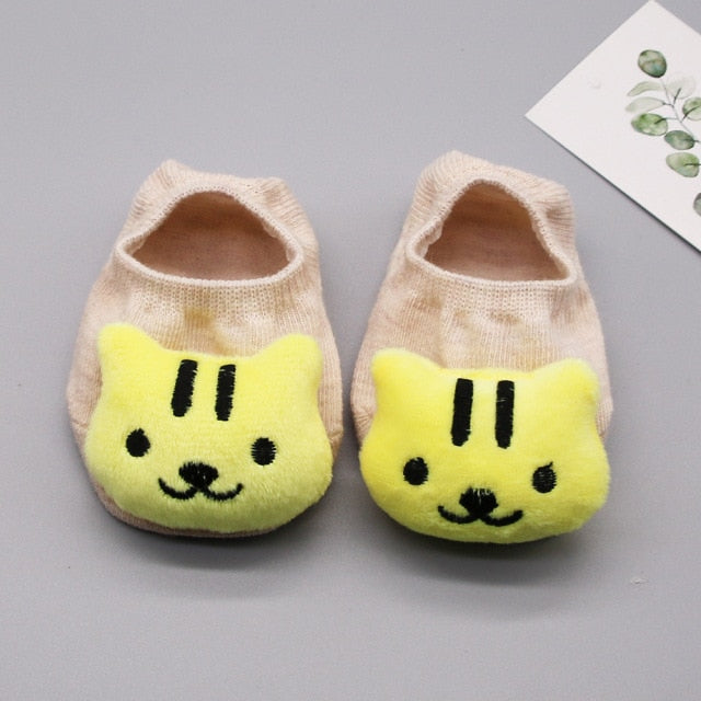 Newborn Baby Socks Cartoon Doll Socks Boys Girls Children&#39;s Boat Socks Baby Non-Slip Socks Infant Toddler Socks Baby Clothing