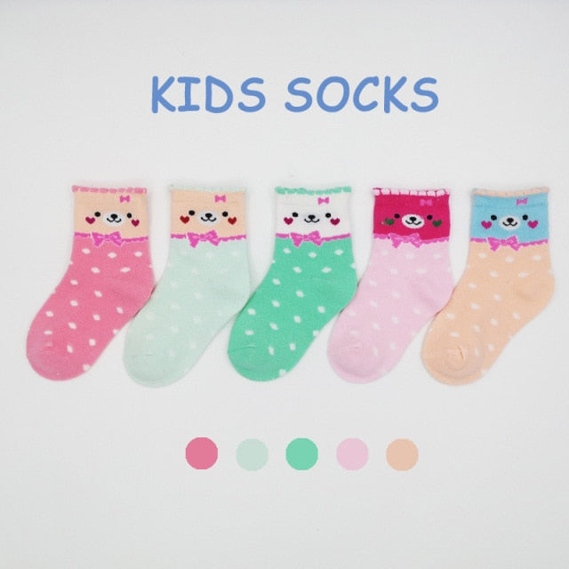 5 Pairs Cotton Kids Socks Warm Winter Socks For Baby Girls Cute Cartoon Newborn Toddler Socks Casual Sport Boys Socks 0-12 Yrs