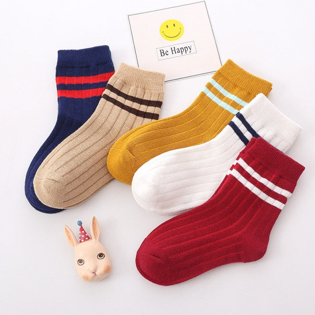 5 Pairs Cotton Kids Socks Warm Winter Socks For Baby Girls Cute Cartoon Newborn Toddler Socks Casual Sport Boys Socks 0-12 Yrs