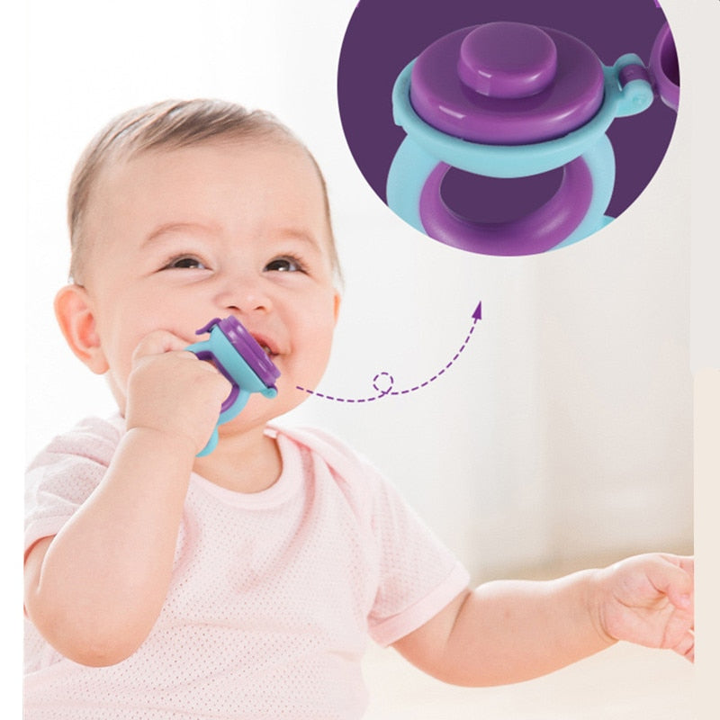 Baby Fruit Food Feeder | Pacifier Silicone Feeder and Teether for Infant Safely Self Feeding, BPA Free Teething Relief Toy