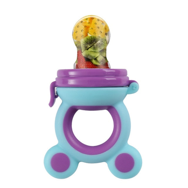 Baby Fruit Food Feeder | Pacifier Silicone Feeder and Teether for Infant Safely Self Feeding, BPA Free Teething Relief Toy