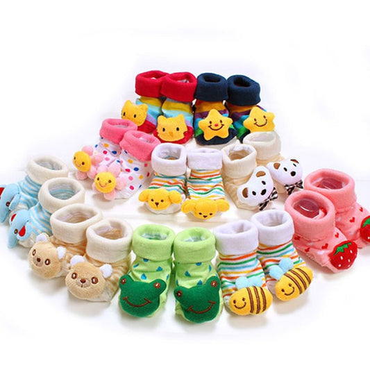 Newborn Baby Socks Cartoon Animal Floor Socks Anti Slip Kids Cotton Shoes Boots Autumn Winter Socks for Children Boy Girls Socks