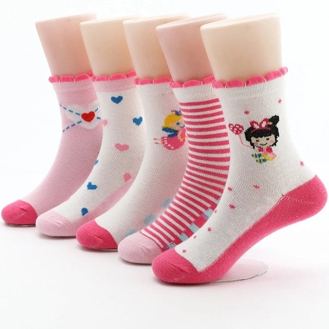 5pairs/lot 2021 New Spring Baby Socks 1-12 Years Baby Cotton Socks Thick Socks Children Cotton Socks