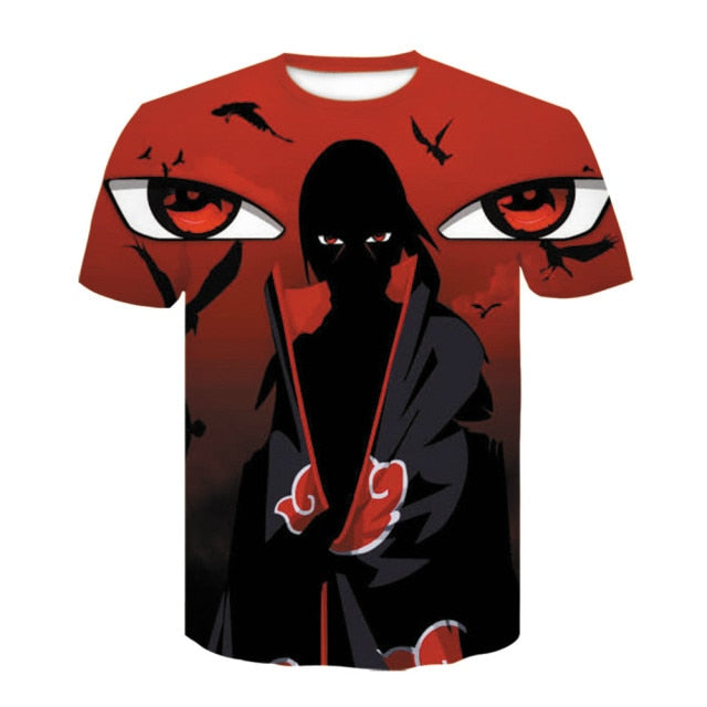 2021 hot sale Japanese anime Kakashi 3D T-shirt men and women cartoon O-neck shirt cool Harajuku clothes