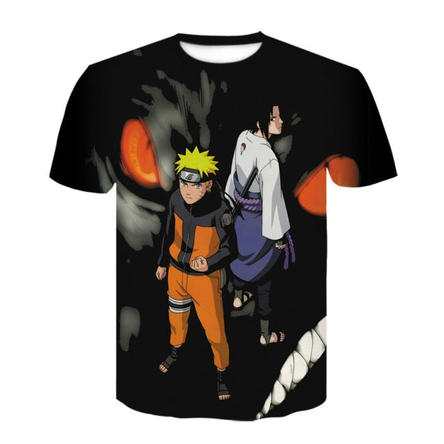 2021 hot sale Japanese anime Kakashi 3D T-shirt men and women cartoon O-neck shirt cool Harajuku clothes