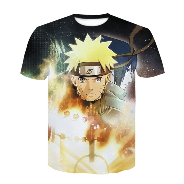 2021 hot sale Japanese anime Kakashi 3D T-shirt men and women cartoon O-neck shirt cool Harajuku clothes