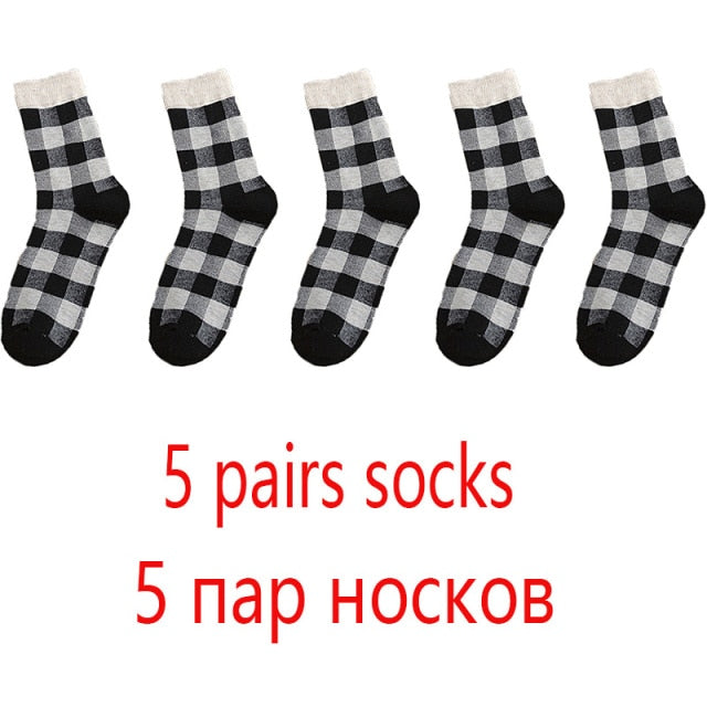 High Quality 1 Pack Colorful Plaid Women Cotton Socks For Spring Winter Happy Gifts Korea Style Cute Ladies Casual Crew Socks