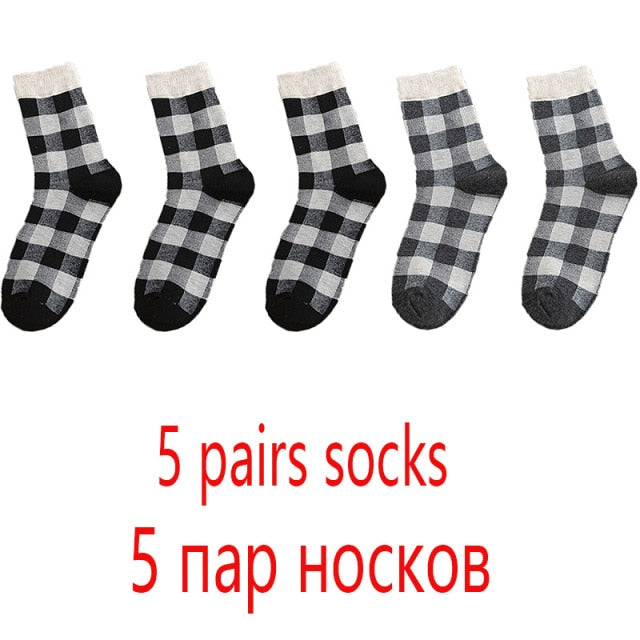 High Quality 1 Pack Colorful Plaid Women Cotton Socks For Spring Winter Happy Gifts Korea Style Cute Ladies Casual Crew Socks