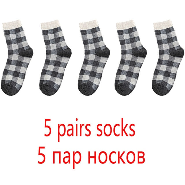 High Quality 1 Pack Colorful Plaid Women Cotton Socks For Spring Winter Happy Gifts Korea Style Cute Ladies Casual Crew Socks