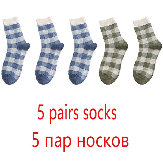 High Quality 1 Pack Colorful Plaid Women Cotton Socks For Spring Winter Happy Gifts Korea Style Cute Ladies Casual Crew Socks