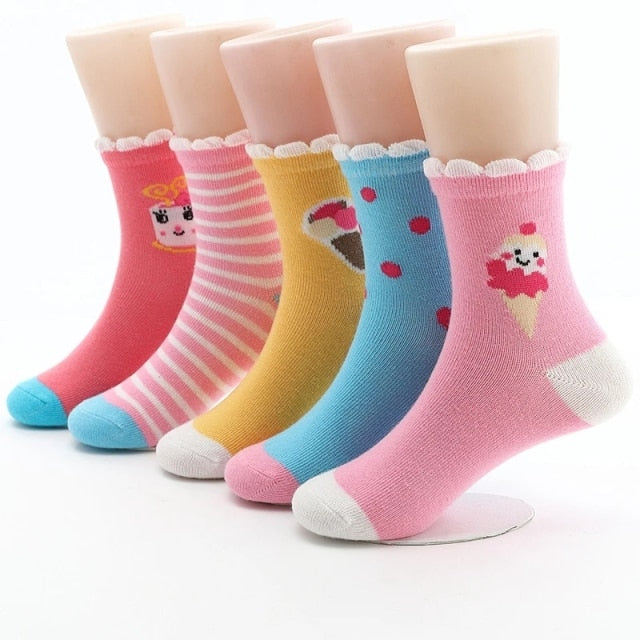 5pairs/lot 2021 New Spring Baby Socks 1-12 Years Baby Cotton Socks Thick Socks Children Cotton Socks