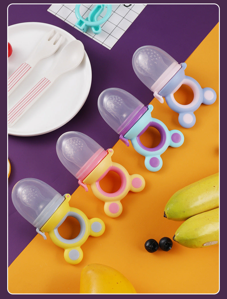 Baby Fruit Food Feeder | Pacifier Silicone Feeder and Teether for Infant Safely Self Feeding, BPA Free Teething Relief Toy