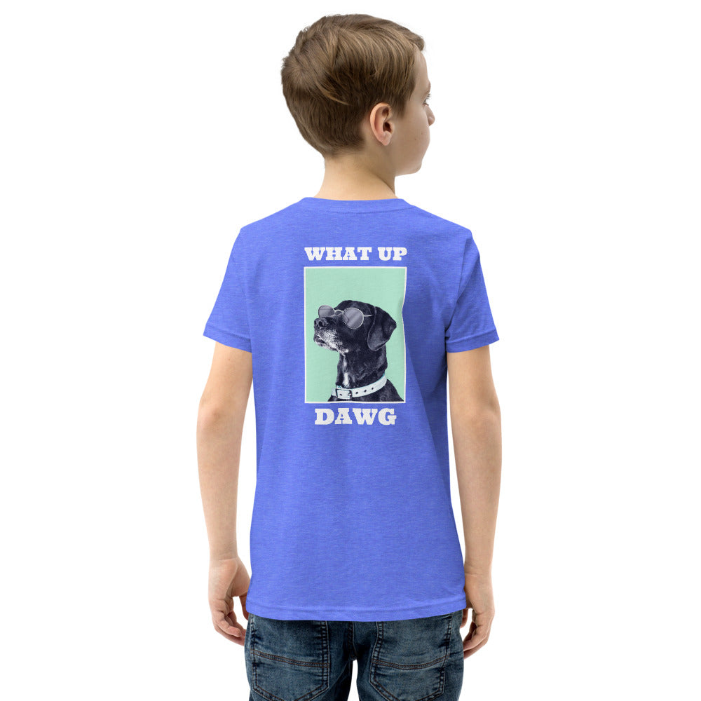 What up dawg - Youth Short Sleeve T-Shirt (back print)