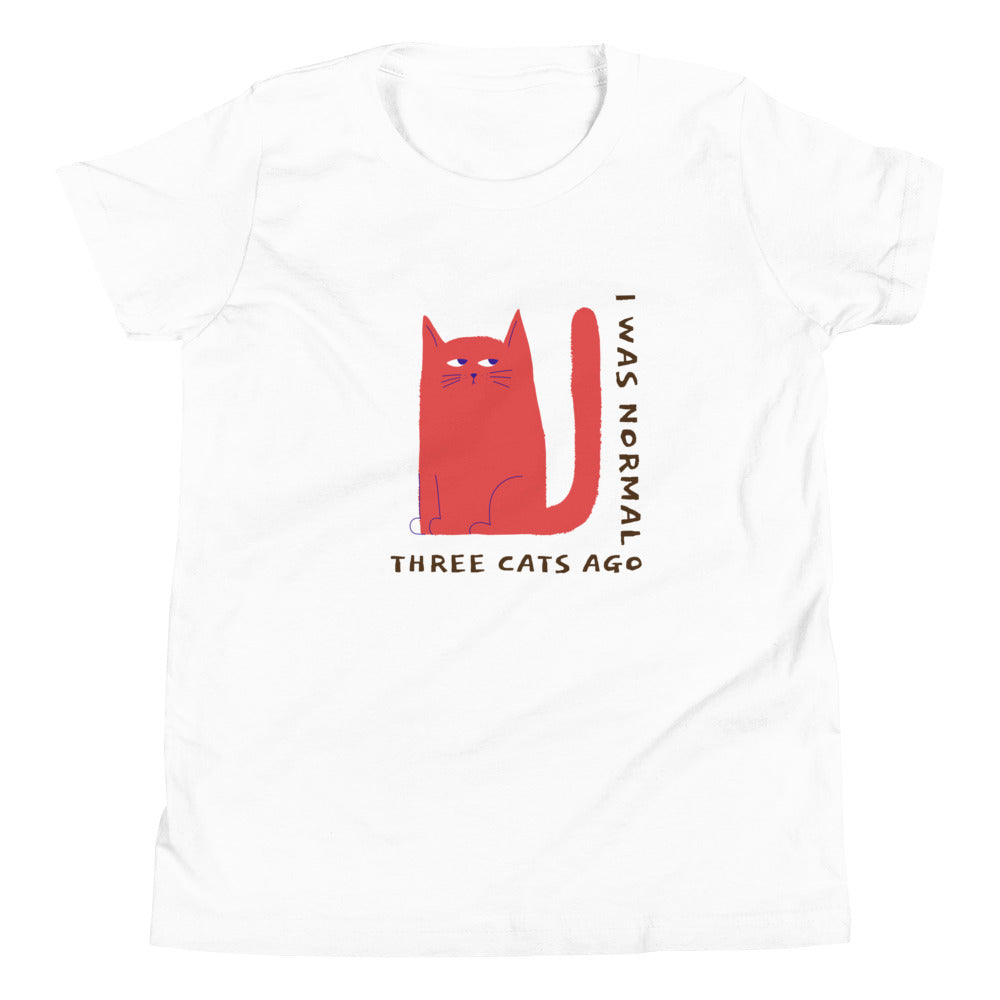 Three cats ago - Youth Short Sleeve T-Shirt - Cat